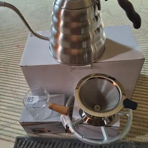 milk pot 75ml double mouth gelas takar kopi espresso gula wood handle - DOUBLEMOUTH75ML