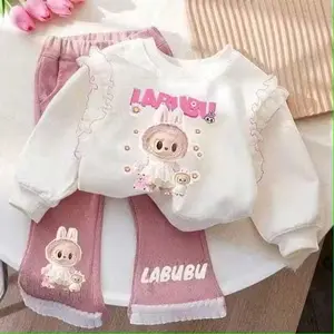 Setelan Anak Perempuan Motif L4BUBU Terbaru untuk Usia 1-12 Tahun Baju dan Celana Anak Perempuan - Fashion