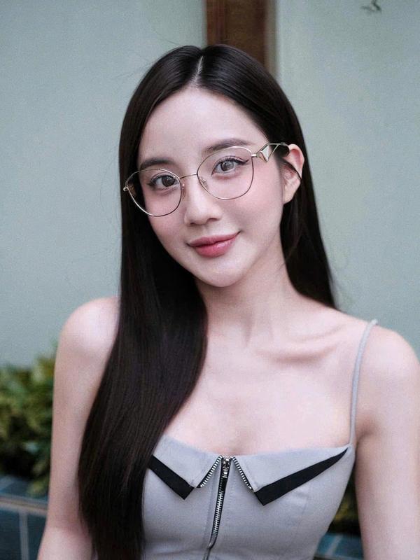 S65(Sẵn tròng 0 độ) Mắt kính mát nam nữ tròng kính măt mèo chống nắng gọng kính cận kim loại thời trang