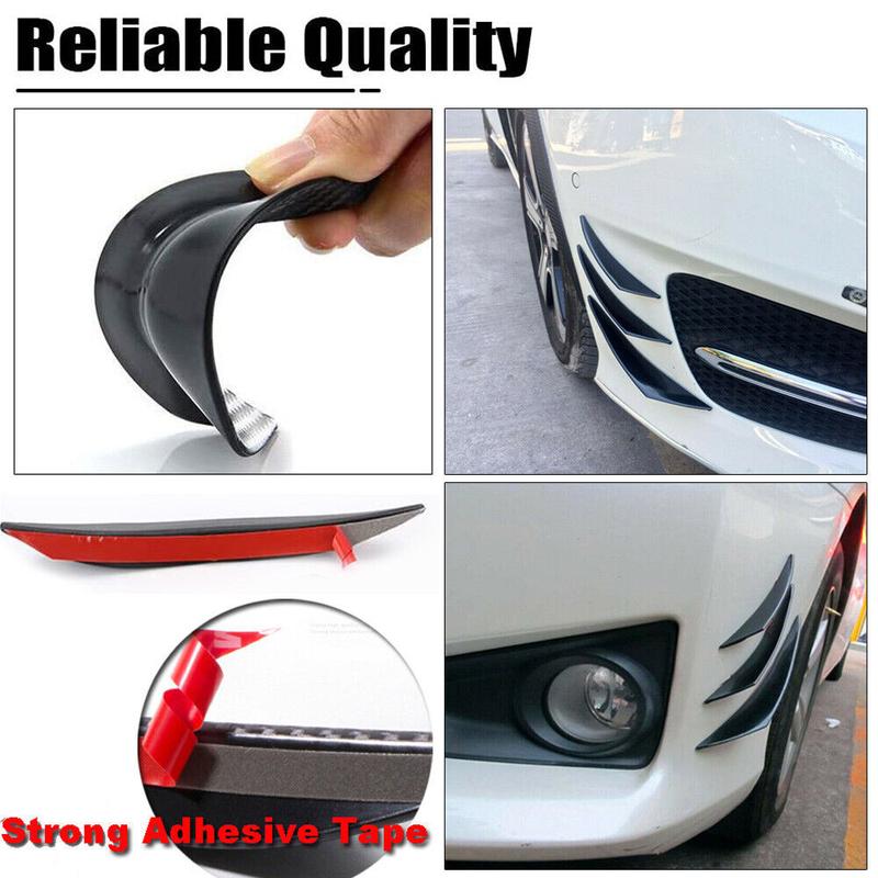 Product Introduction of Universal Car Spoiler Canards Kit Auto Front Bumper Lip Splitter Valence Stickers Body Anti-Collision Diffuser Exterior Soft Rubber Decorative Accessories 22