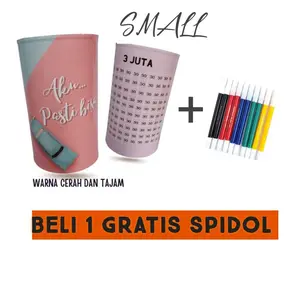 BELI 1 GRATIS SPIDOL/celengan target SMALL viral tiktok/celengan lucu murah kekinian/tabungan anak anak/kado/hampers/souvenir aeterna aman uang koin dan kertas