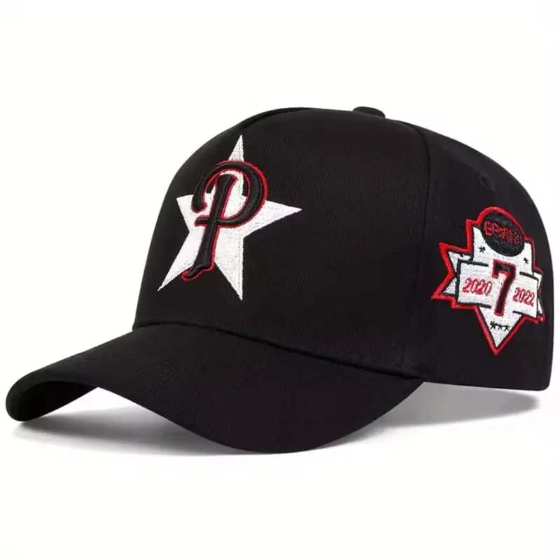 Topi Baseball Bordir P STAR 2025 Kekinian Hat Pria Dan Wanita Dewasa Cotton Drill Termurah 1