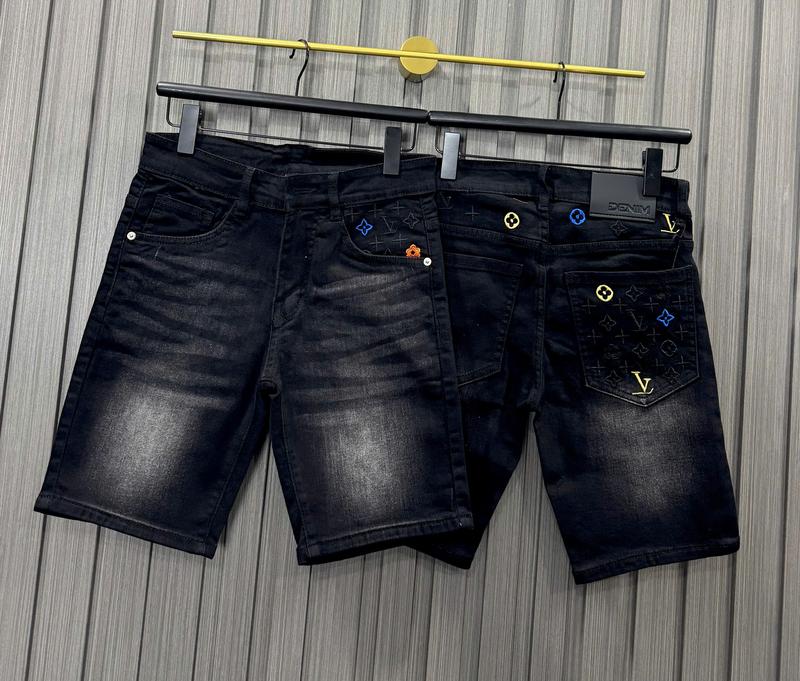 Quần short jean nam xanh 4 cúc vá vải co giãn khóa kéo lệch phong cách thời trang hottrend Menswear Pants Có Túi