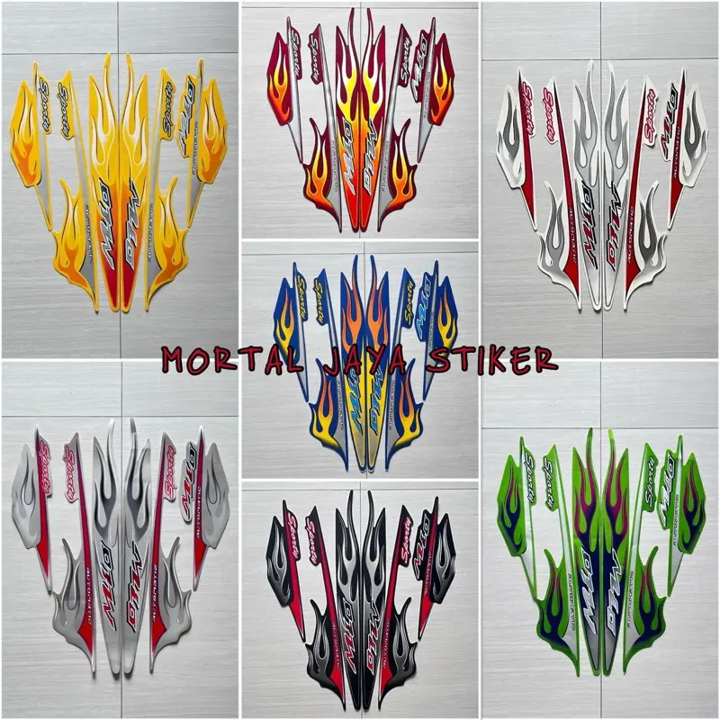 STIKER STRIPING FULL SET LIS LES BODY YAMAHA MIO SPORTY API 2006 2007 Motorcycle