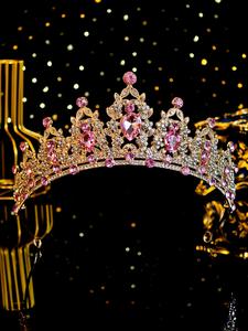 Corona elegante de diamantes de imitación para mujeres, corona nupcial exquisita y moderna, accesorios para el cabello chic y hermosos para la decoración de fiesta de boda