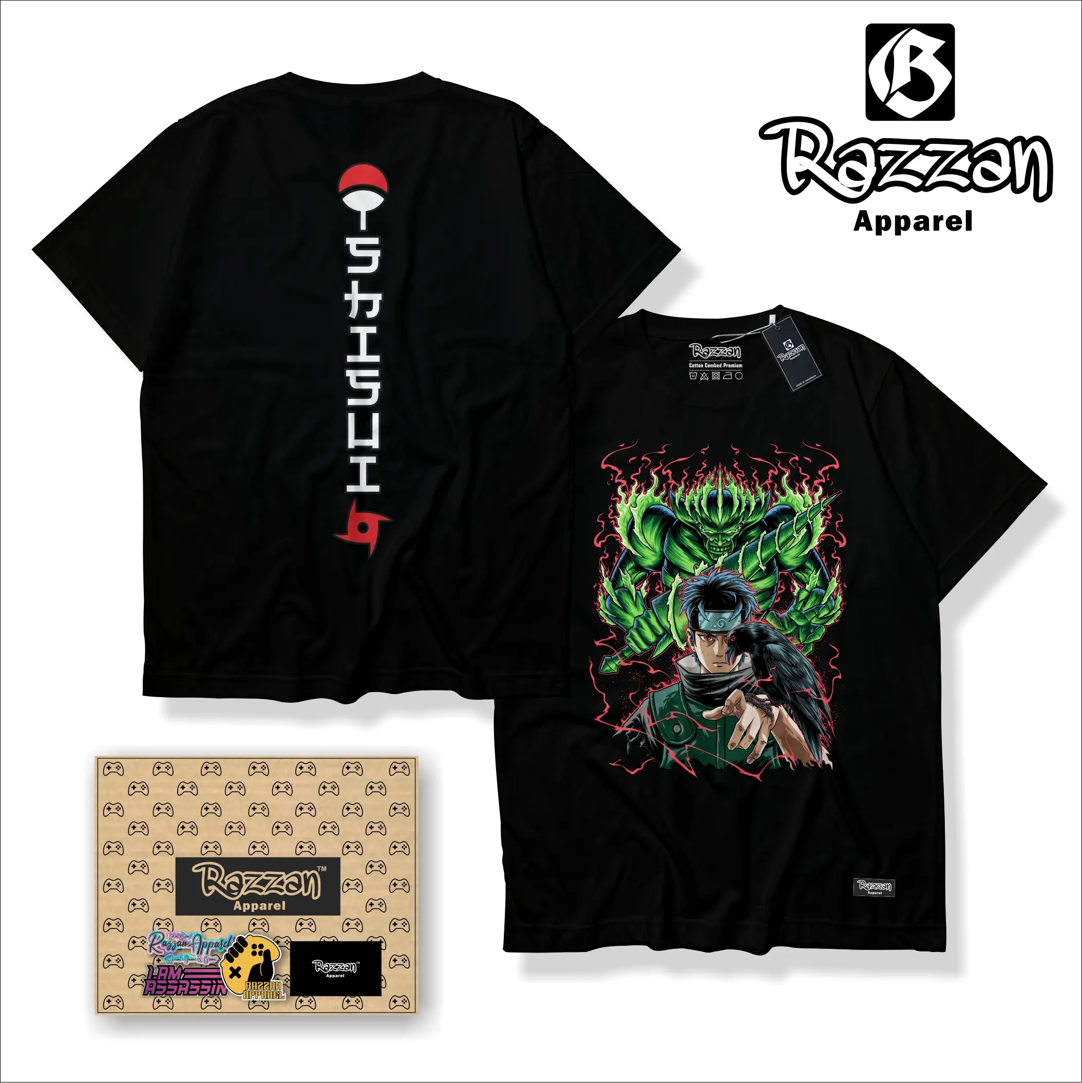 Razzan T-shirt kaos uchiha shisui special susanoo koto amatsukami