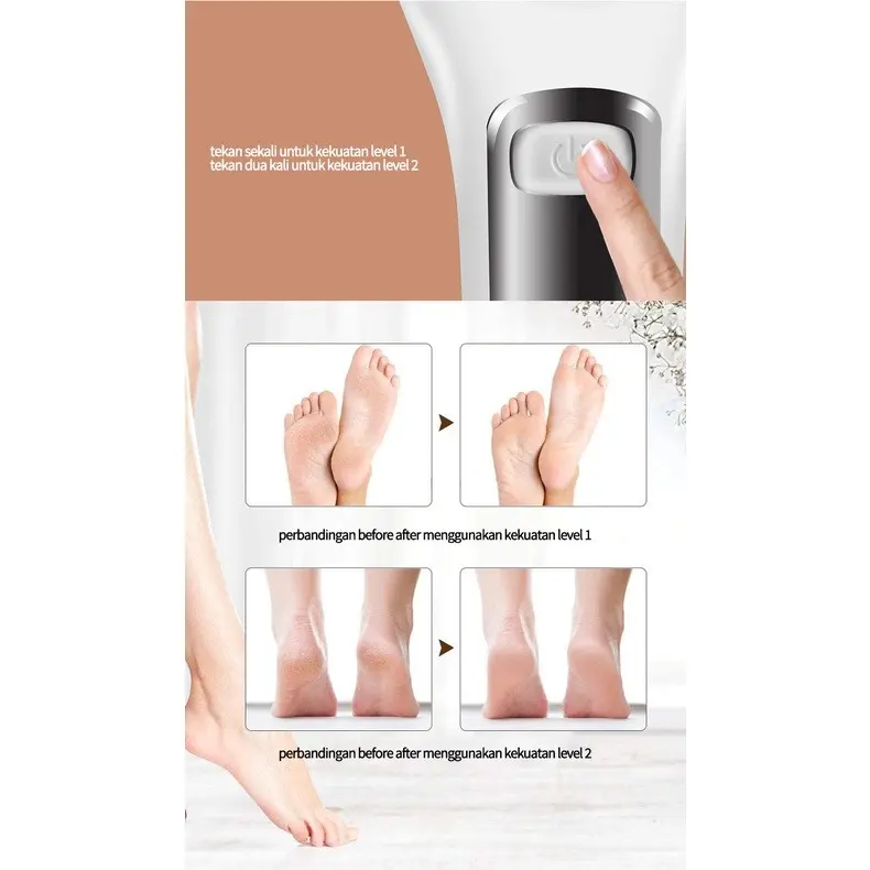Penghalus Tumit Kaki Penghalus Kaki Elektrik Untuk Kulit Mati Dan Kapalan Callus Remover Pedicure Menicure 6