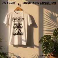 Gambar AVTECH - T-Shirt Kaos Pria Wanita Lengan Pendek Outdoor Casual Harian Cotton Combed - MOUNTAINS EXPEDITION - Putih, M dari Avtech Adventure Technology Kota Administrasi Jakarta Timur 4 Tokopedia