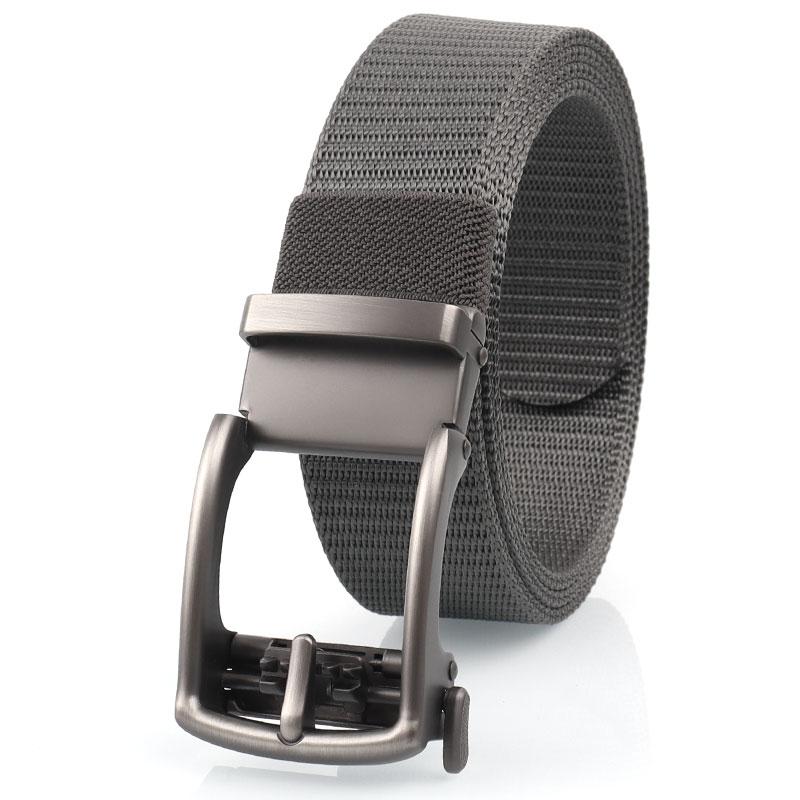 Product Introduction of Automatic buckle belt men&#39;s canvas belt young and middle-aged casual business belt buckle-free outdoor military training extended belt 6