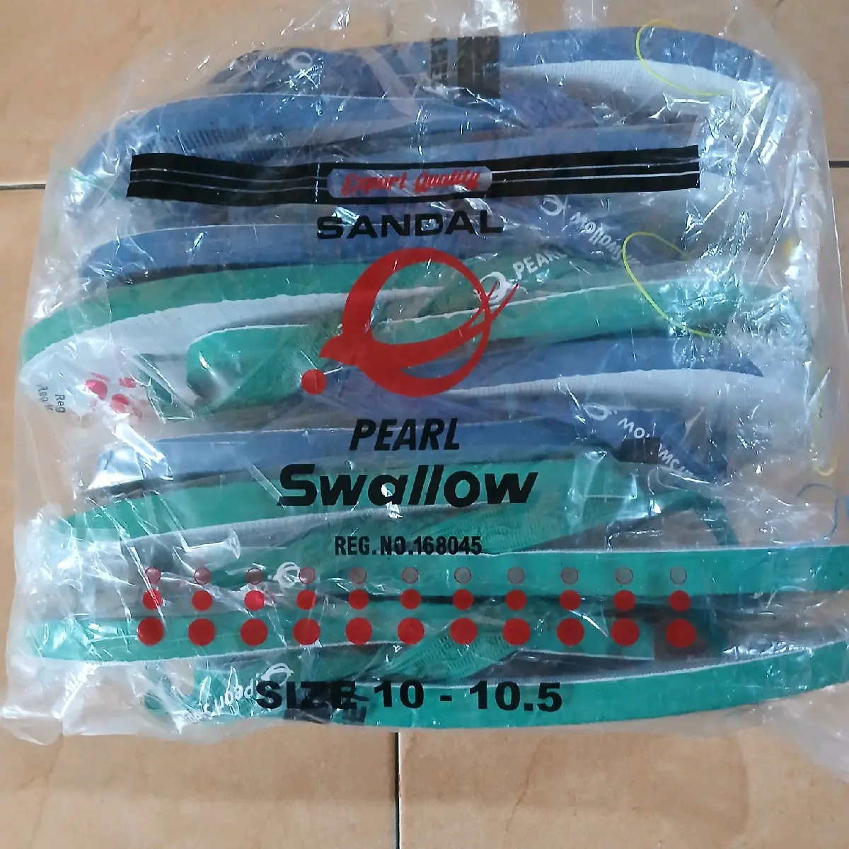 Sendal Swallow putih 6pasang ukuran 10-10,5