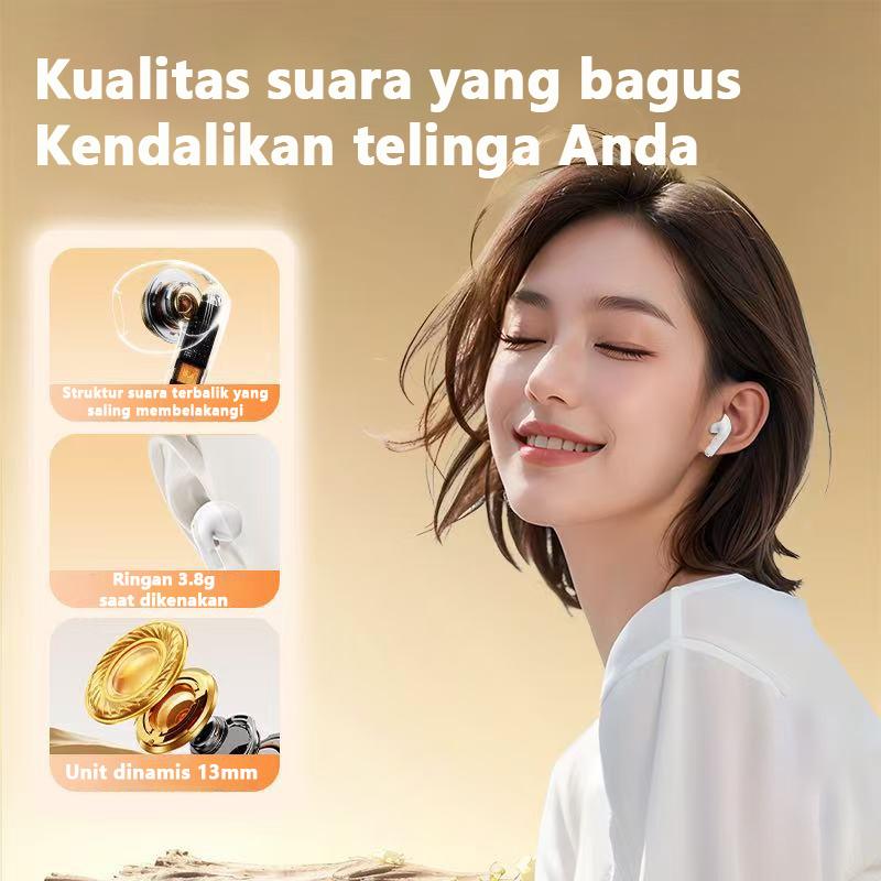 Lenovo thinkplus Mini Headphone Tak Terlihat TWS Bluetooth 5.3 Earphone Nirkabel Headphone HIFI Stereo Noise Reduction Earbuds Untuk iPhone Xiaomi
