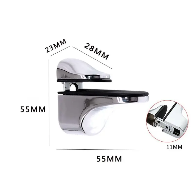 Kệ gỗ, bền, 2 cái, Giá đỡ kệ kính Có Thể Điều Chỉnh 3-20mm, Kẹp kính miệng cá, Giá Đỡ treo tường, cho kính miệng cá 6