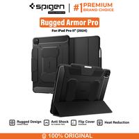 Gambar Case For iPad Pro 11 M4 2024 Spigen Rugged Armor Pro Slim Stand Flip Cover - Black dari Spigen Indonesia Kota Administrasi Jakarta Barat 1 Tokopedia