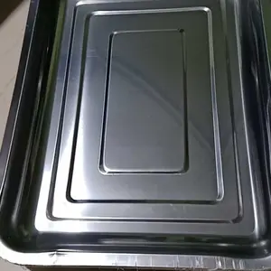 Paket Hemat 5 Pcs Nampan Stenliess Persegi Nampan Serbaguna Baking Tray Alat Dapur kitchenware Stainless