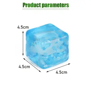 Mainan Squishy ICE CUBE Ball Fidget Toy Penghilang Stress Slime Bola Stres Slow Rebound Pencet TPR