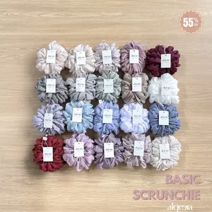 Alqeera - Basic Scrunchie (Cepol Hijab Scrunchie Poly Cotton Jumbo Besar Premium Nyaman Lembut)