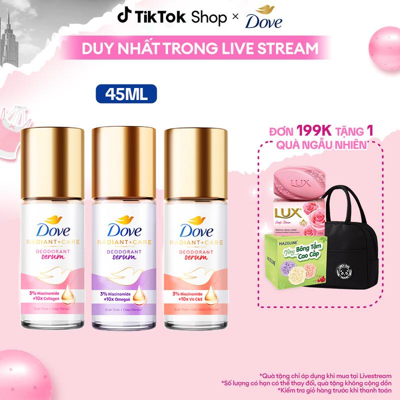 Lăn Ngăn Mùi Tinh Chất Serum Dove Dành Cho Nữ Với 3% Niacinamide Hỗ Trợ Mờ Thâm & Thu Nhỏ Lỗ Chân Lông 45ml 1