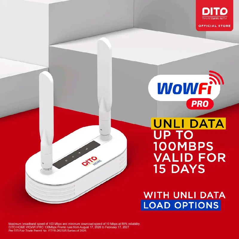 Exclusive Sale_DITO Home WoWFi Pro w/ Unli Data for 15days