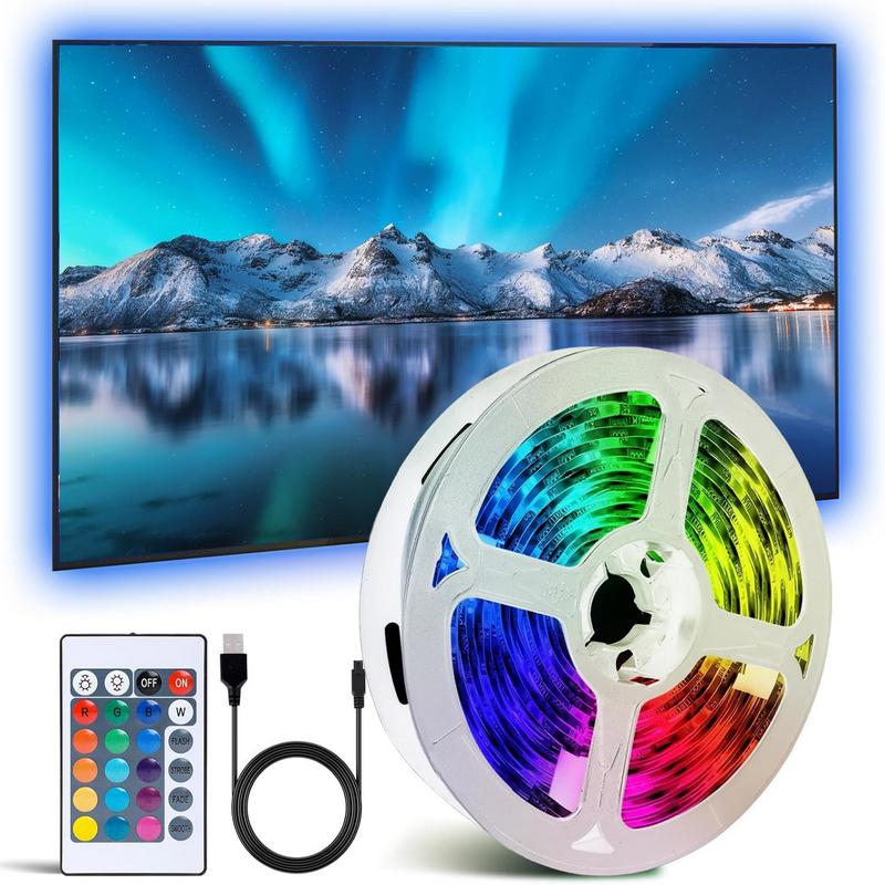 Đèn dây Led RGB 5v đổi nhiều màu, đủ màu, cuộn 5050 đủ bộ (kèm remote) led ray âm trần thạch cao trường led neon flex led dán tường decor backlight đèn led dây dán tường