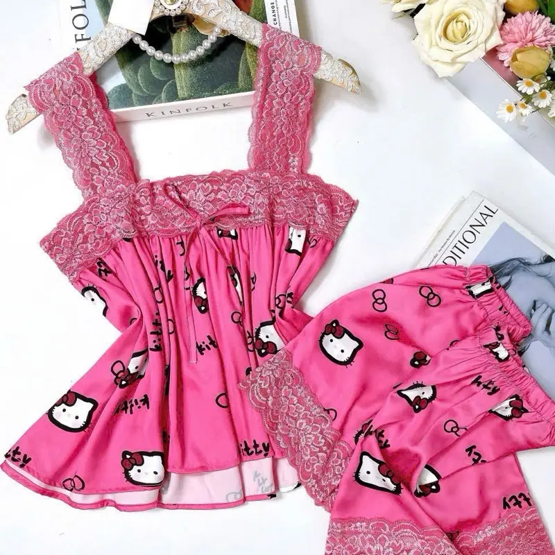 SÉC ĐỒ REN TAY CÁNH TIÊN VẢI GẤM XƯỚC IN HOẠ TIẾT 40-75kg CHO NỮ! | BigBuy360 - bigbuy360.vn