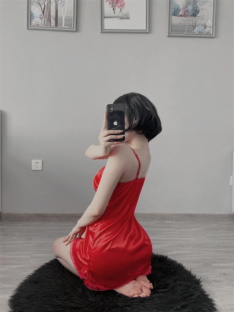 Product Introduction of Cc's secret Nightgown for women summer sexy new lace disposable tearable suspender nightgown summer pajamas 17