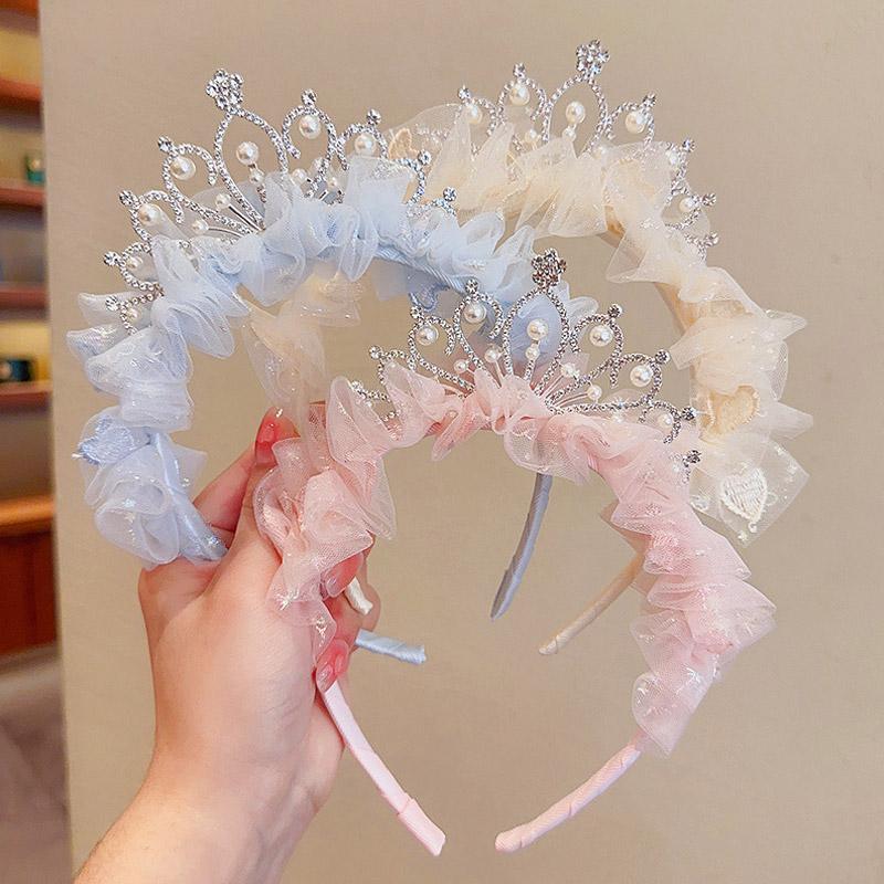 Băng Đô Cho Em Bé Phong Cách Công Chúa, Dành Cho Bé Gái, Băng Đô Vương Miện Dễ Thương, Phụ Kiện Cài Tóc, Phụ Kiện Tóc Trẻ Em