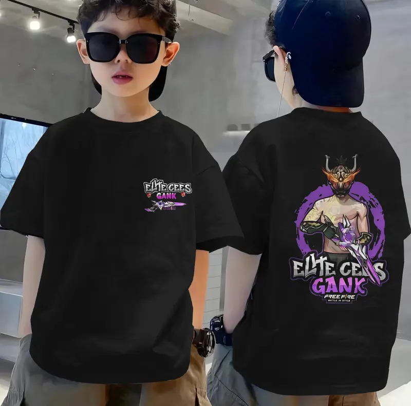 Baju Atasan Kaos Anak FF FREE FIRE ELIT CEES GANK VERSI SG OPM Bahan Katun 24s Fashion 7