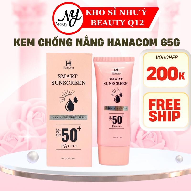    Hanacom  Kem Chống Nắng Phổ Rộng 65g Nâng Tông Nhẹ Cho Da Làm Đẹp Da 