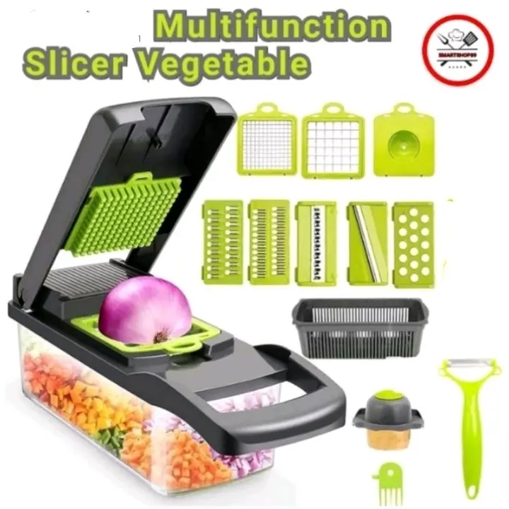 Vegetable Chopper Multi-functional Vegetable Cutter Pencincang Sayur cutter sayur /Multi Grater /Peeler Kitchenware Slicer Sagat Pemotong Sayur