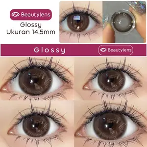 Beauty Lens Softlens Lensa Berwarna Lensa mata Ukuran 14.5mm Glossy Brown Coklat Eye Contact Lens Soflen Beauty Lens Softlens Lensa Berwarna Lensa mata Ukuran 14.5mm Glossy Brown Coklat Eye Contact Lens Soflen