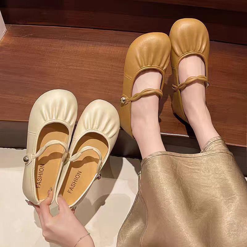 Sepatu Flat Slip-On Wanita Terbaru, Berujung Bulat dengan Sol Lembut dan Nyaman — Alas Kaki Kasual Bertumit Rendah untuk Pemakaian Sehari-hari & Berjalan Santai