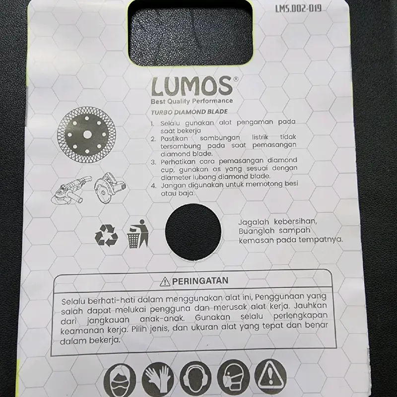 Lumos turbo mata pisau potong granit keramik beton marmer 4" 105 x 1,2 x 20 mm heavy duty 3