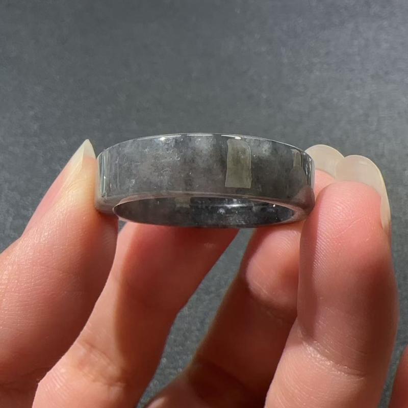 Nhẫn Vuông Màu Gà Đen Chất Liệu Đá Cẩm Thạch Myanmar Sản Phẩm Cấp A Thiết Kế Mới Họa Tiết Vuông Lớn nhẫn ngọc phong thuỷ mệnh thuỷ nhẫn ngọc phong thuỷ