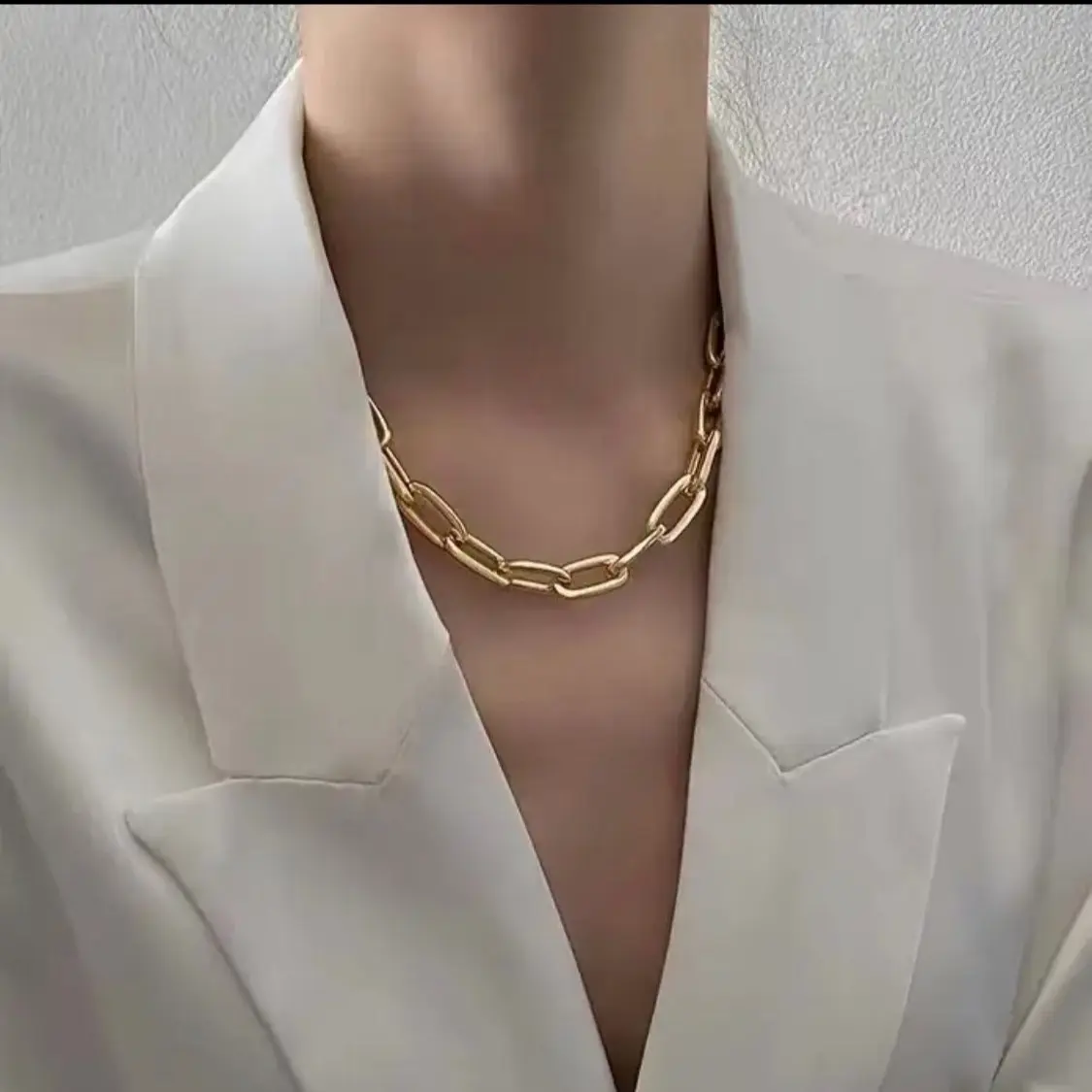 TOKHIMI Fashion Cool O Shaped Necklace /Choker for unisex Charm Thick Chain Bangle Personality Creativity Jewelry Luxury Gifts