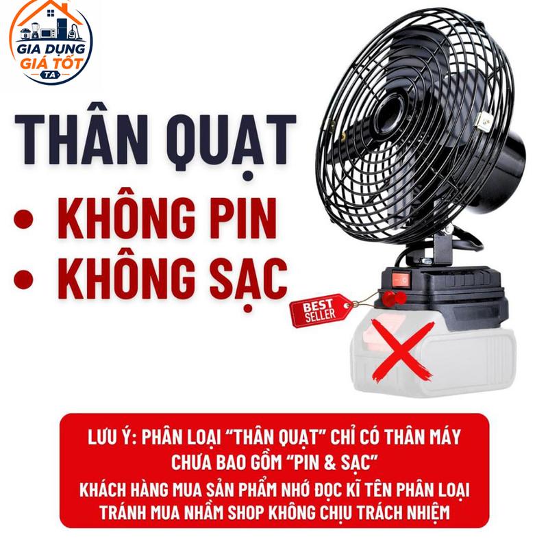 Quạt Tích Điện, Lồng Sắt Để Bàn 8 Inch Công Suất Lớn, Làm Mát Cực Nhanh, Hoạt Độ
