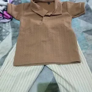 ESTISHOP X DINODAY Setelan Baju Kaos Polo Wangki Knit Baju Korean Style Skena Celana Slimfit salur Premium