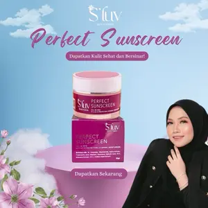[SPESIAL PROMO] SLUVSKIN Perfect Sunscreen + Cushion + Moisturizer Base Make up, 5% Niacinamide, UV Filter dan Collagen Extract Mencerahkan dan Meratakan Kulit Wajah