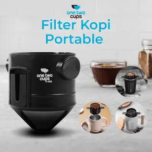 One Two Cups Filter Penyaring Kopi Portable Cone Coffee Dripper - F-402