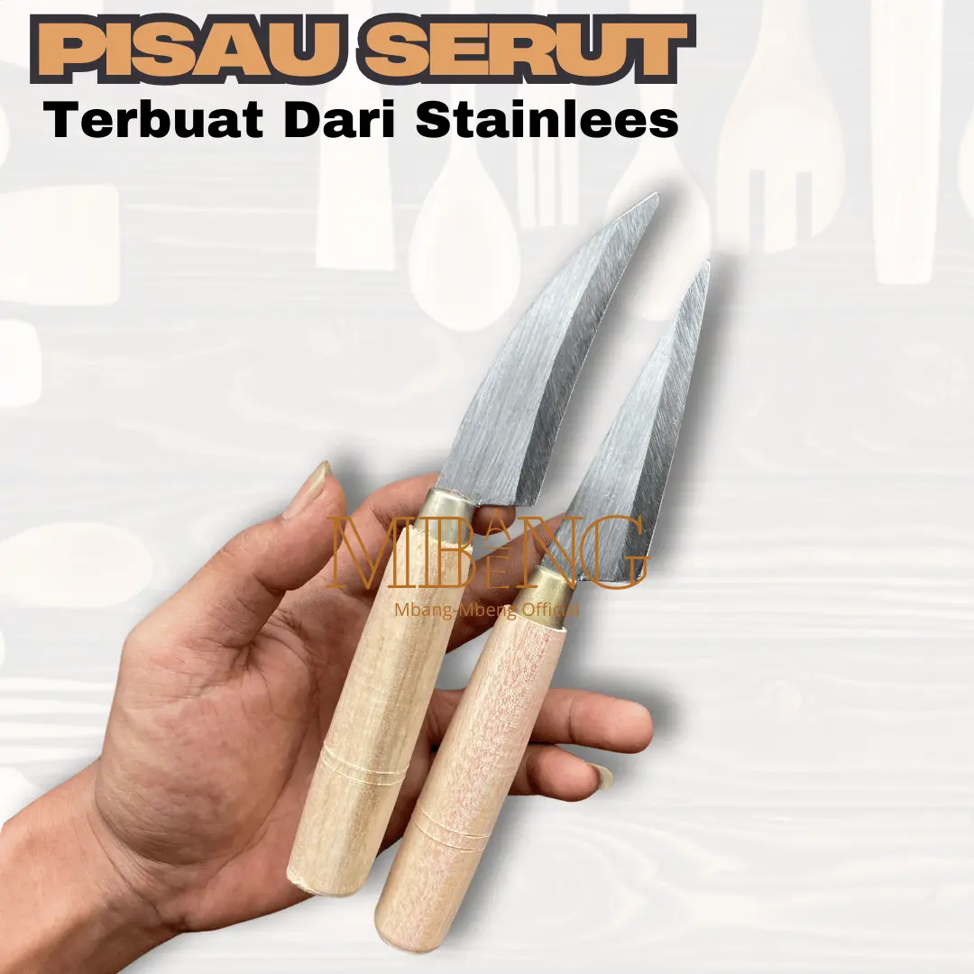 Mbang-Mbeng Pisau Serut Bambu / pisau okulasi / pisau ukir / Pisau cangkok  Staineees / Tahan Karat