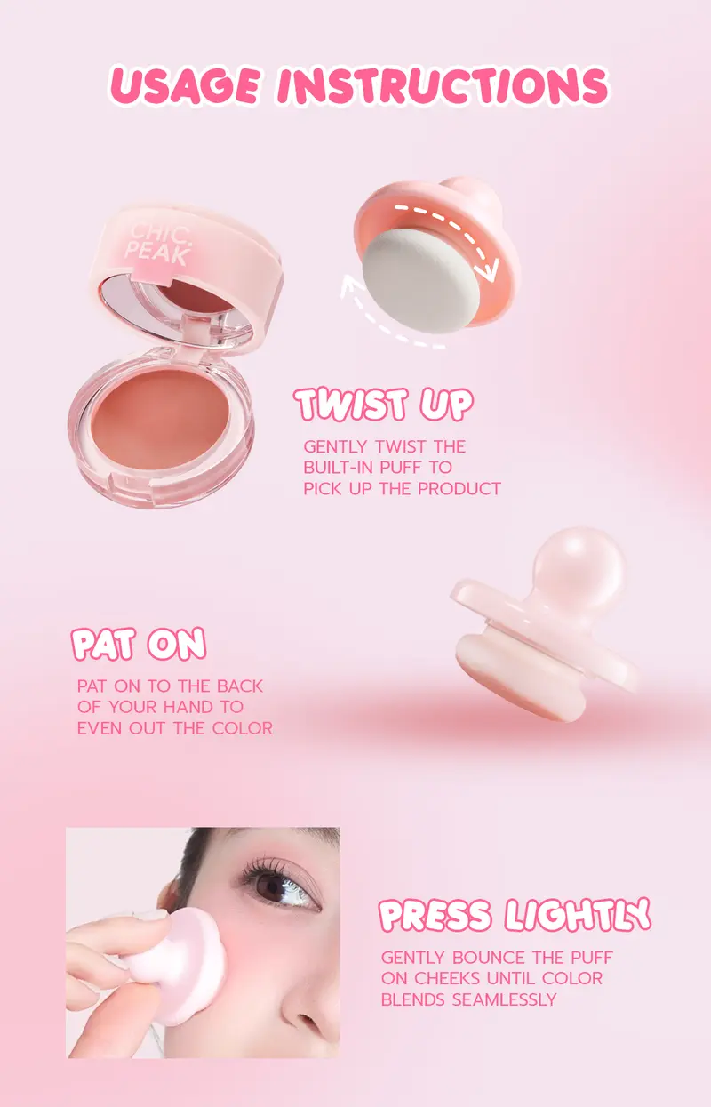 Product Introduction of [2nd Item ₱99 Only!] ICE LERSKIN&CHIC.PEAK TAP-TAP Cloud Velvet Blush Mud | Airy Soft Matte Powdery Blush | Long-Lasting, Waterproof | Natural Glow | Cloud Texture|Smooth & Blendable | Perfect for Korean Look | Everyday Makeup 10