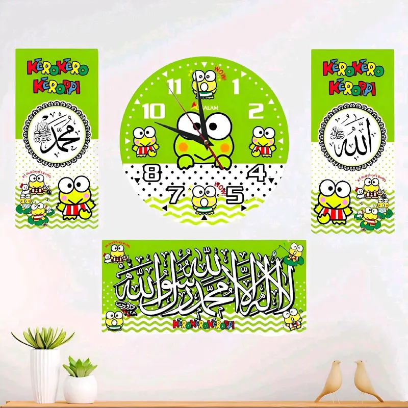 JAM DINDING KALIGRAFI 1 SET MURAH ( KARAKTER, KABAH DLL) Aesthetic Kayu 5