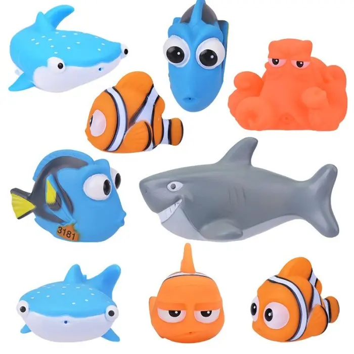 S✉45 J88 MAINAN MANDI ANAK IKAN NEMO KARET SEMPROT AIR MAINAN KARET Q☎7Q