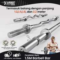 Gambar Peralatan kebugaran rumah batang barbell,  dumbbell,  batang barbell standarangkat beban,barbell - 1.2 M Batang Lurus dari KEEP GOING MAX Kab. Tangerang 1 Tokopedia