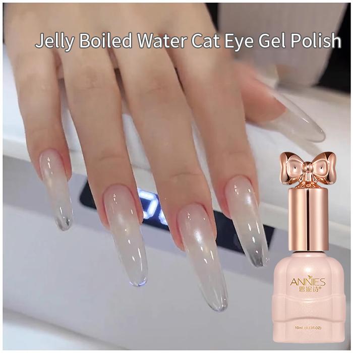 Gel Sơn Móng Tay Mắt Mèo Băng Xuyên Qua Thạch Trùng Lặp Flash Hạt Thủy Tinh Trắng Sứ Trắng Sơn Gel Mắt Mèo Thích Hợp Cho Đèn Làm Móng Để Làm Khô Hàng Mới Về 2025