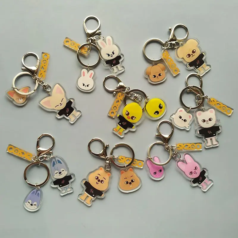Skzoo Acrylic Stray Keychain Kids Cartoon Kpop Pendant Gift Collection Fans