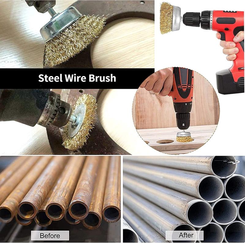 Product Introduction of 6mm Copper Brass Wire Brush Burr Grinding Head DIY Polish Rotary Drill Die Grinder Bits Mata Derus Dawai Tembaga 2