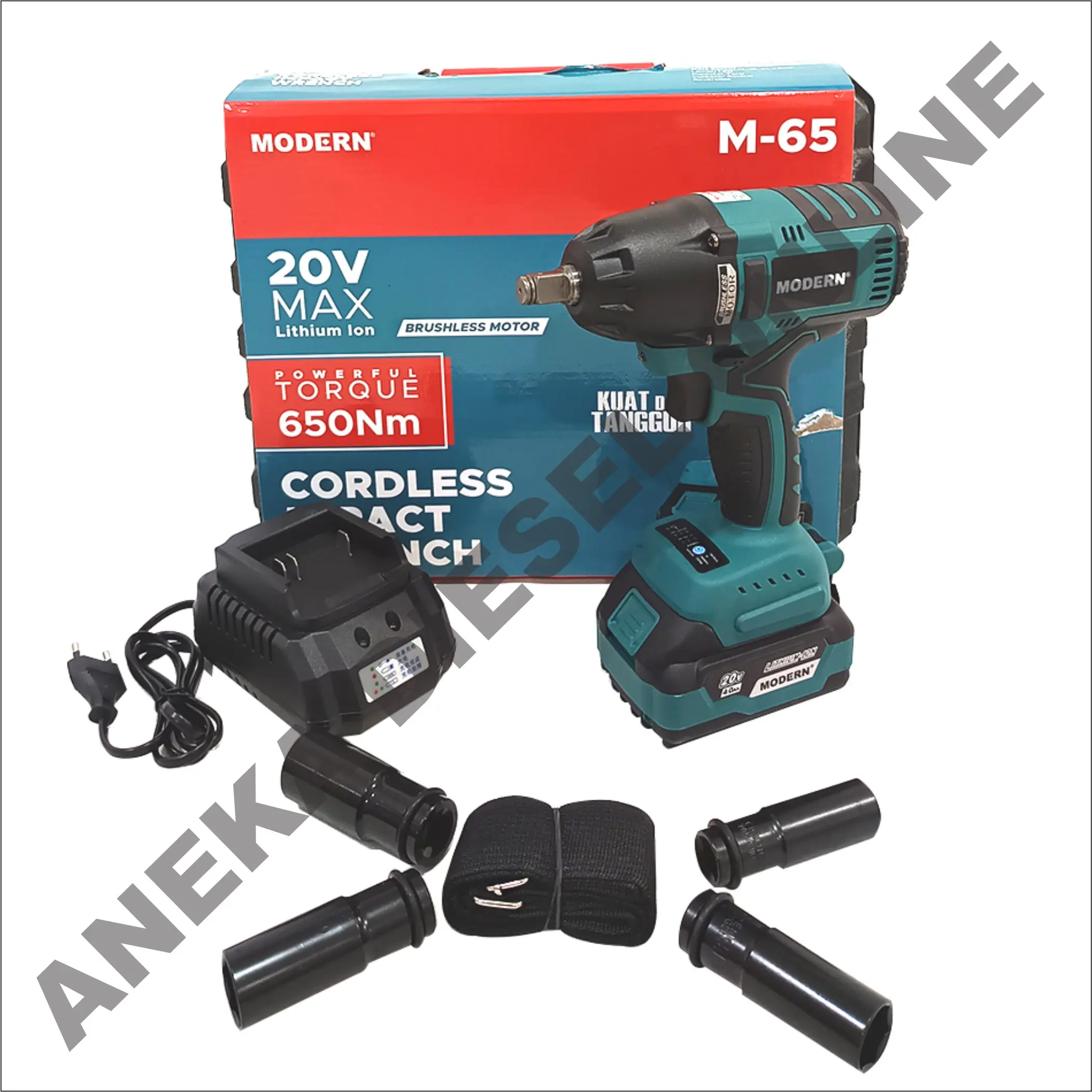 Cordless Impact Wrench Modern M-65 20V / Mesin Pembuka Baut Baterai Modern M65