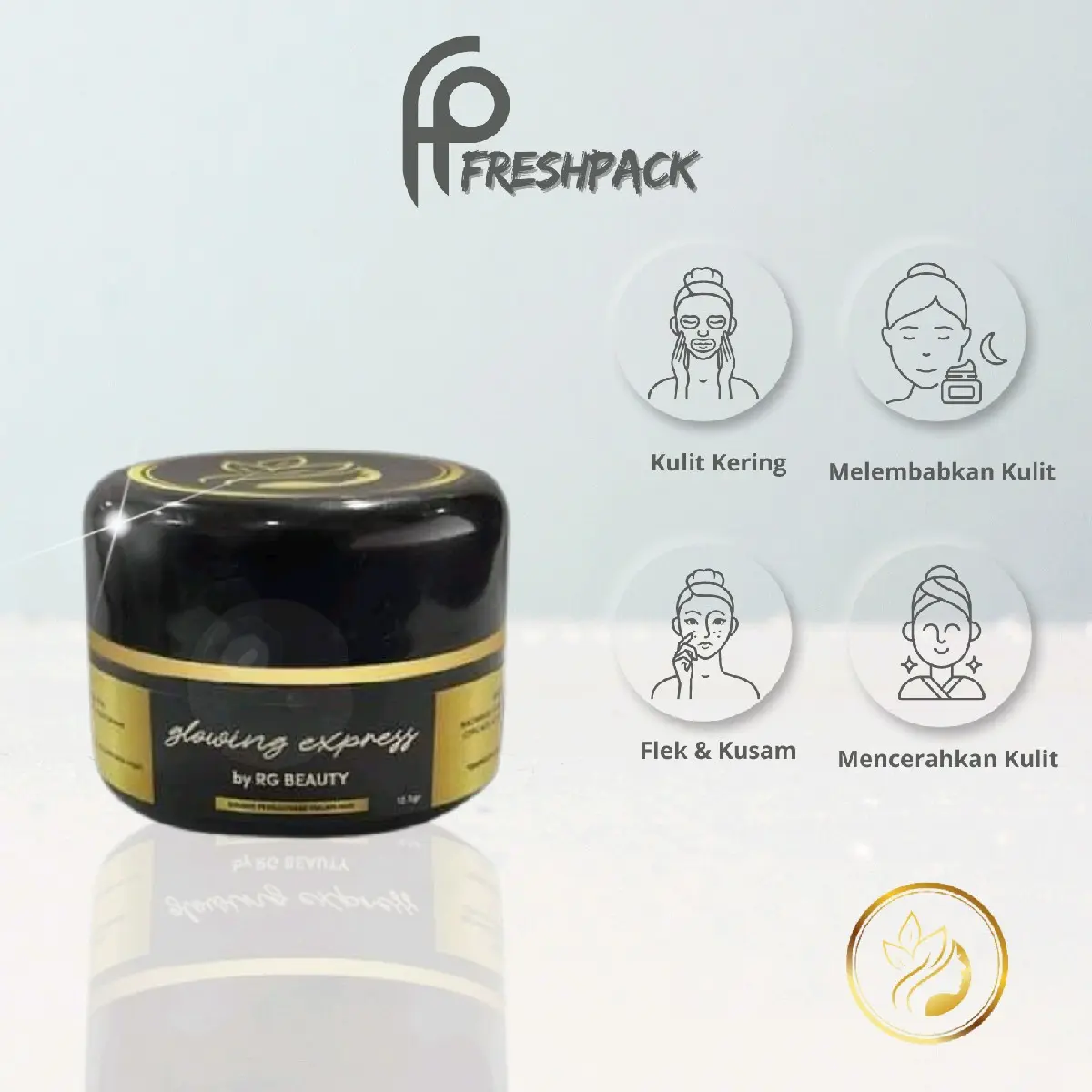 SALEP PELICIN Glowing Express RgSkin Beauty menyamarkan flek noda hitam mencerahkan melembutkan  memutihkan