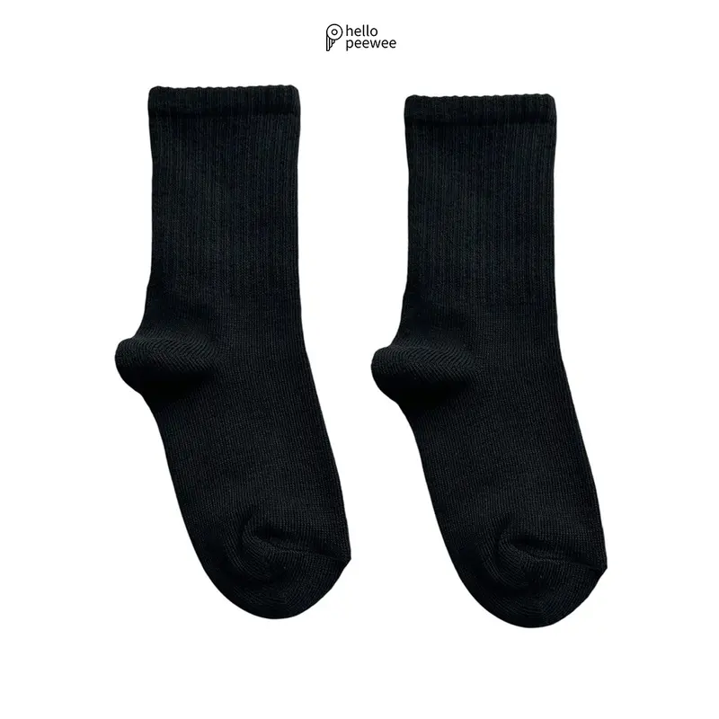 PEEWEE Kaos Kaki Anak Kids Socks Oldschool Polos Basic Series Unisex 0-6 Tahun Bayi 2