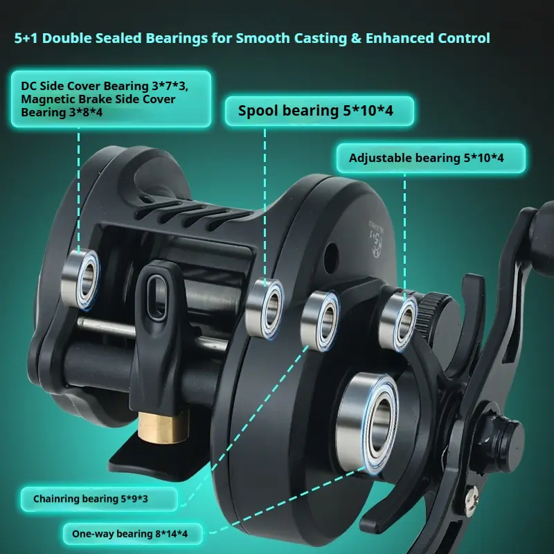Lizard Fishing Black Myth DC Baitcasting Reel, Long Cast Anti